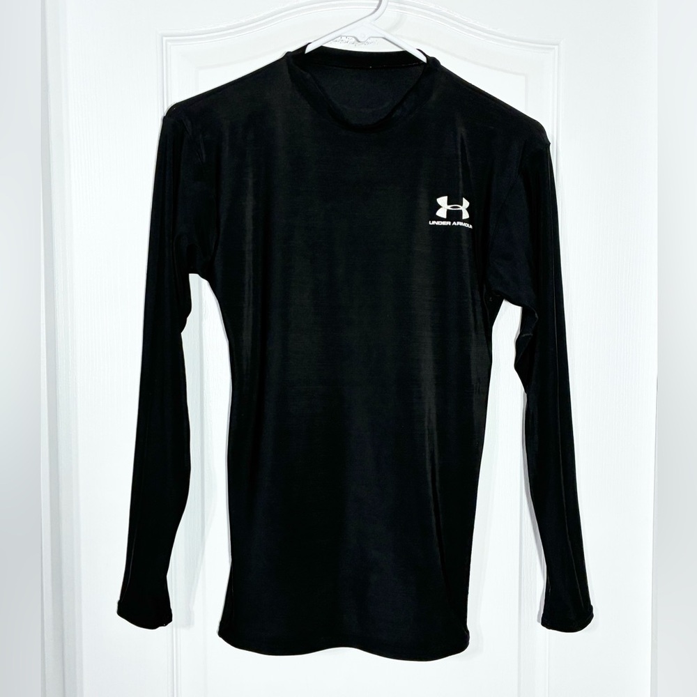 Y2K Under Armour Long Sleeve Compression Top Vintage Black Men’s Medium